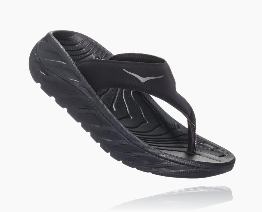 Hoka One One Sandals Womens Black - ORA Recovery Flip - 24513ETSB